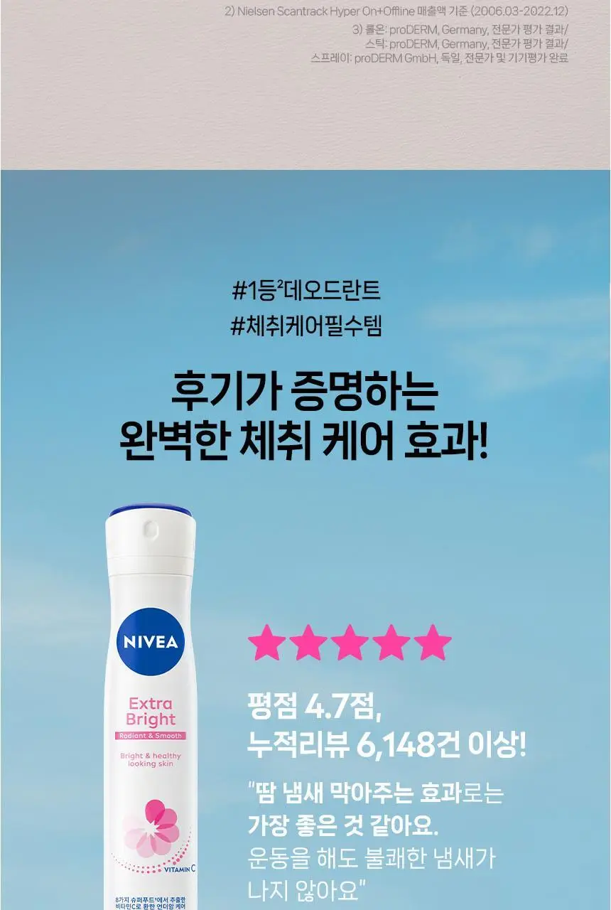 [환한 언더암 케어] 니베아 데오드란트 스프레이 엑스트라 브라이트 200ml+60ml 증정 기획 상세페이지 3